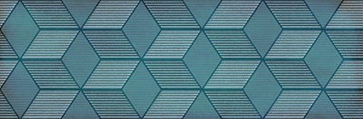 LB Ceramics Настенная плитка декор Парижанка 1664-0185 20x60 гексагон бирюзовая