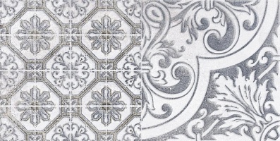 LB Ceramics Настенная плитка декор3 Кампанилья 1641-0095 20x40 серый