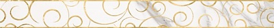 LB Ceramics Бордюр настенный Миланезе Дизайн 1506-0154 6х60 флорал каррара
